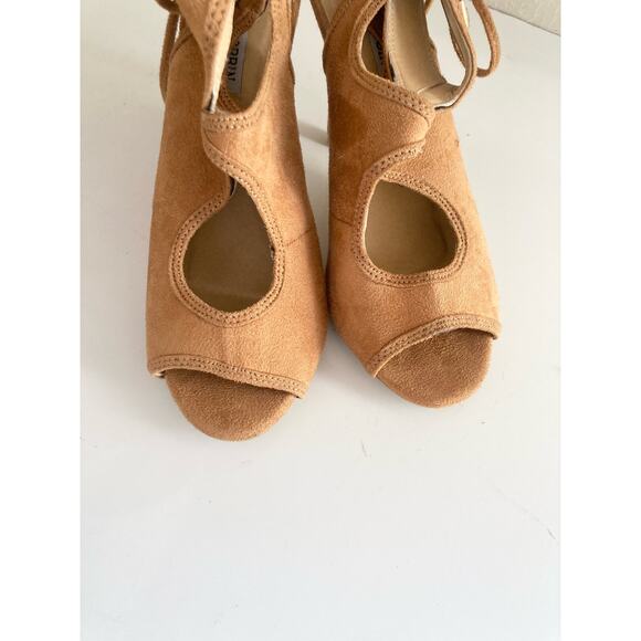 Cape Robbin Women's Shoes Drew High Heel Size 7 Camel Faux Suede - Picture 4 of 6